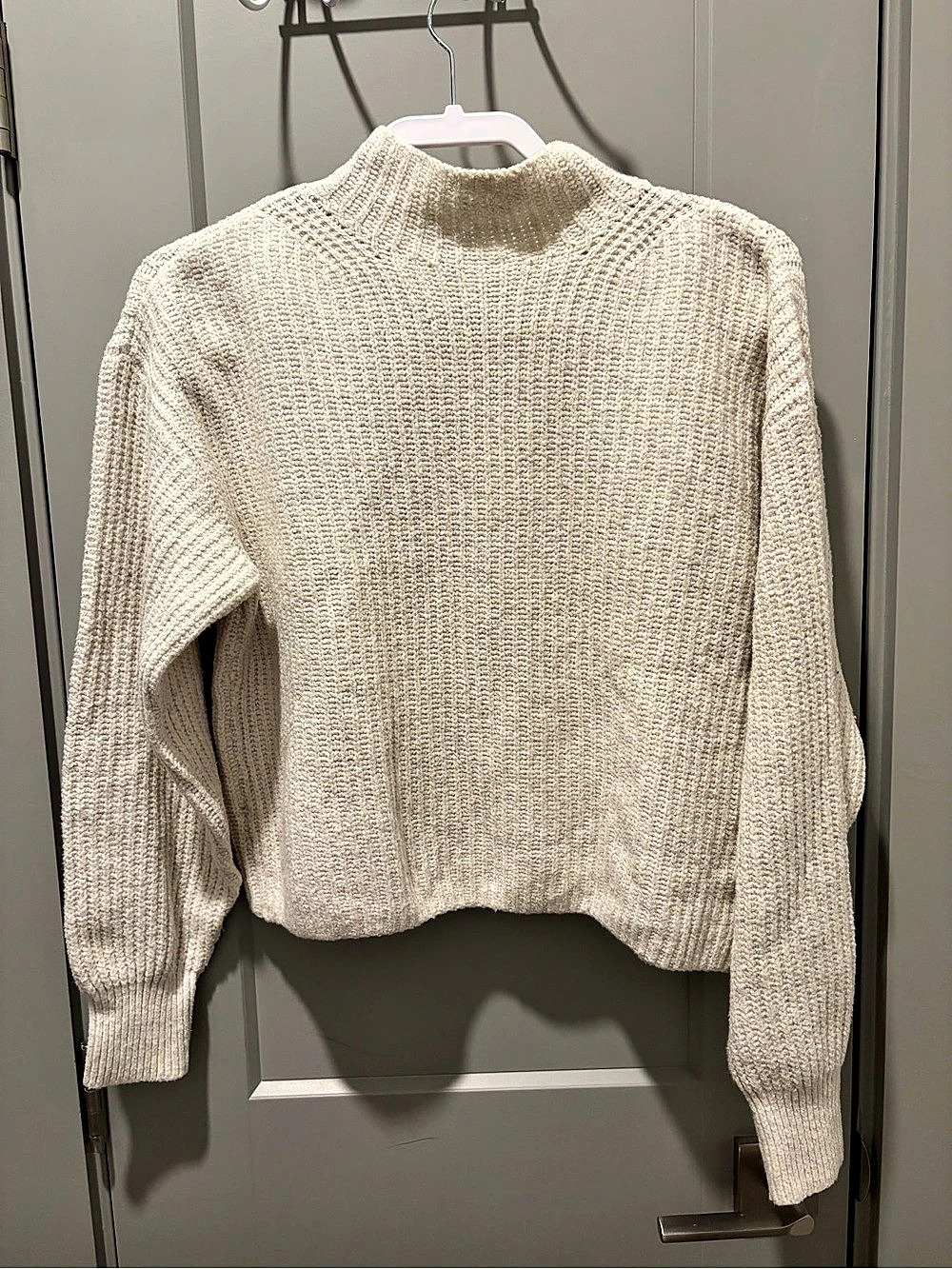 Old Navy Mock Neck Knit Sweater Cream XS